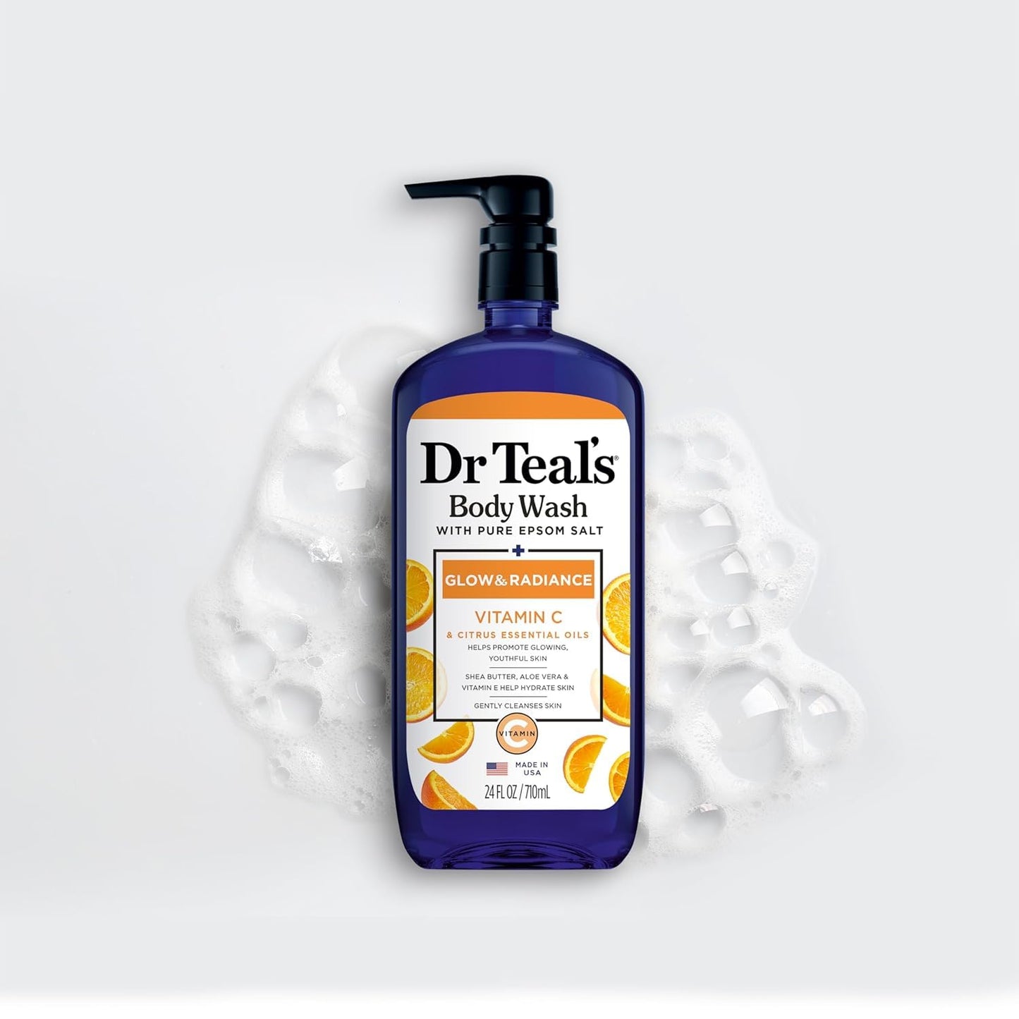 Dr Teals Body Wash With Pure Epsom Salt Glow and Radiance Vitamin C