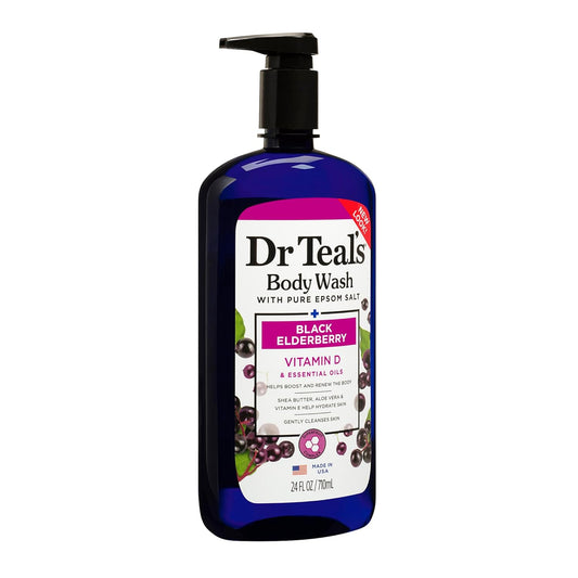 Dr Teals Body Wash With Pure Epsom Salt Black Elderberry With Vitamin D