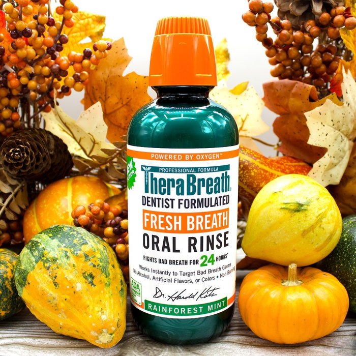TheraBreath Fresh Breath Mouthwash Alcohol-Free - Rainforest Mint