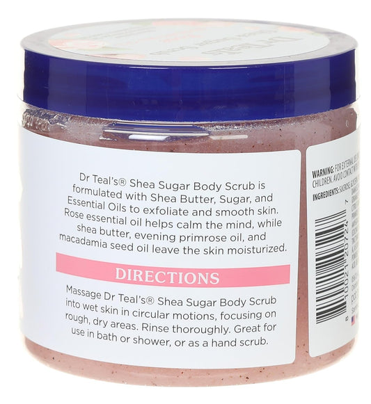 Dr Teals Body Scrub Shea Sugar Scrub Rose