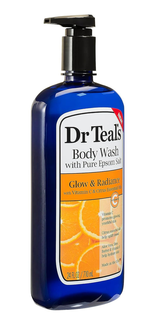 Dr Teals Body Wash With Pure Epsom Salt Glow and Radiance Vitamin C