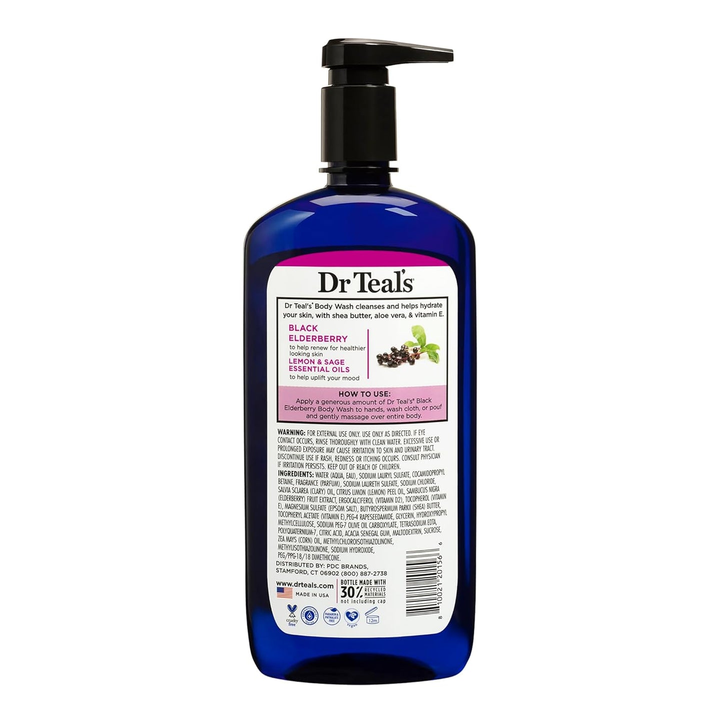 Dr Teals Body Wash With Pure Epsom Salt Black Elderberry With Vitamin D