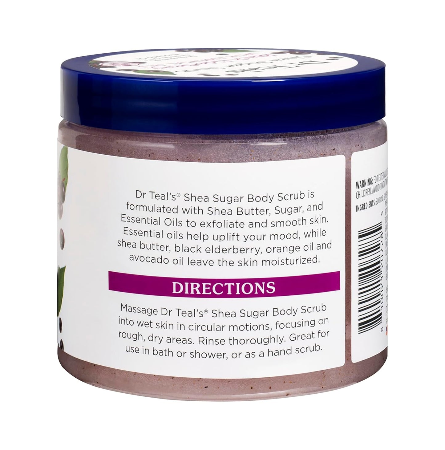 Dr Teals Body Scrub Shea Sugar Scrub With Black Elderberry