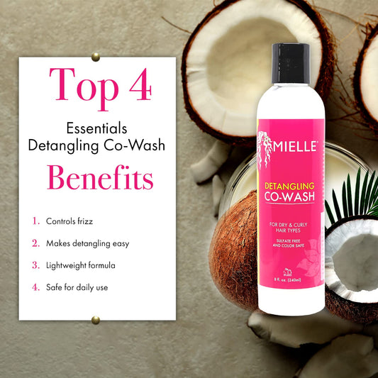 Mielle Organics Sulfate-Free Detangling Co-Wash, Color Safe, 8 oz