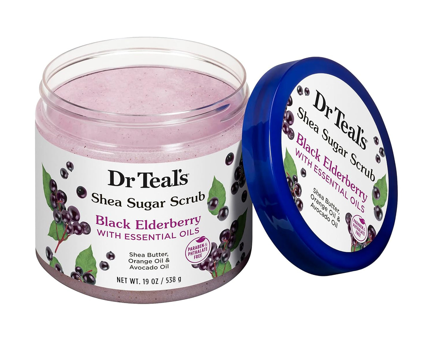 Dr Teals Body Scrub Shea Sugar Scrub With Black Elderberry