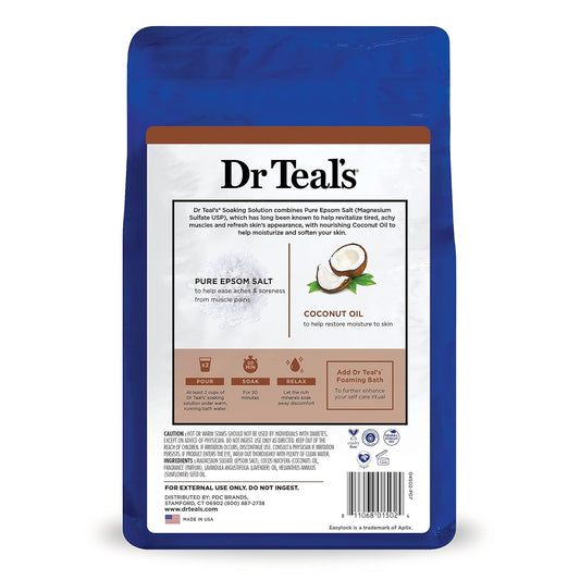Dr Teals Epsom Salt Soaking Solution Nourishing and Protect With Coconut Oil 3 lbs.