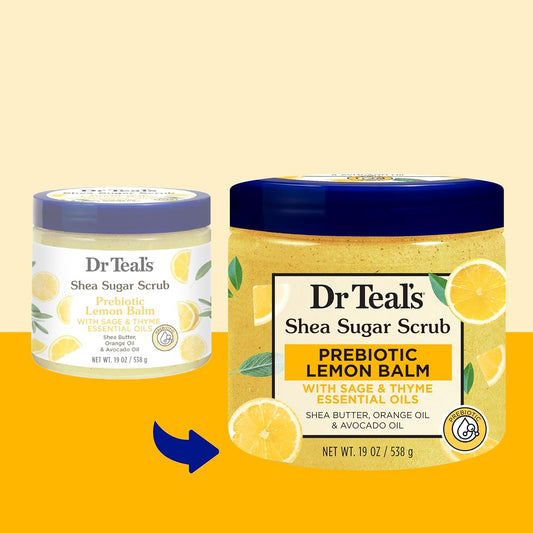 Dr Teals Body Scrub Shea Sugar Scrub Prebiotic Lemon Balm