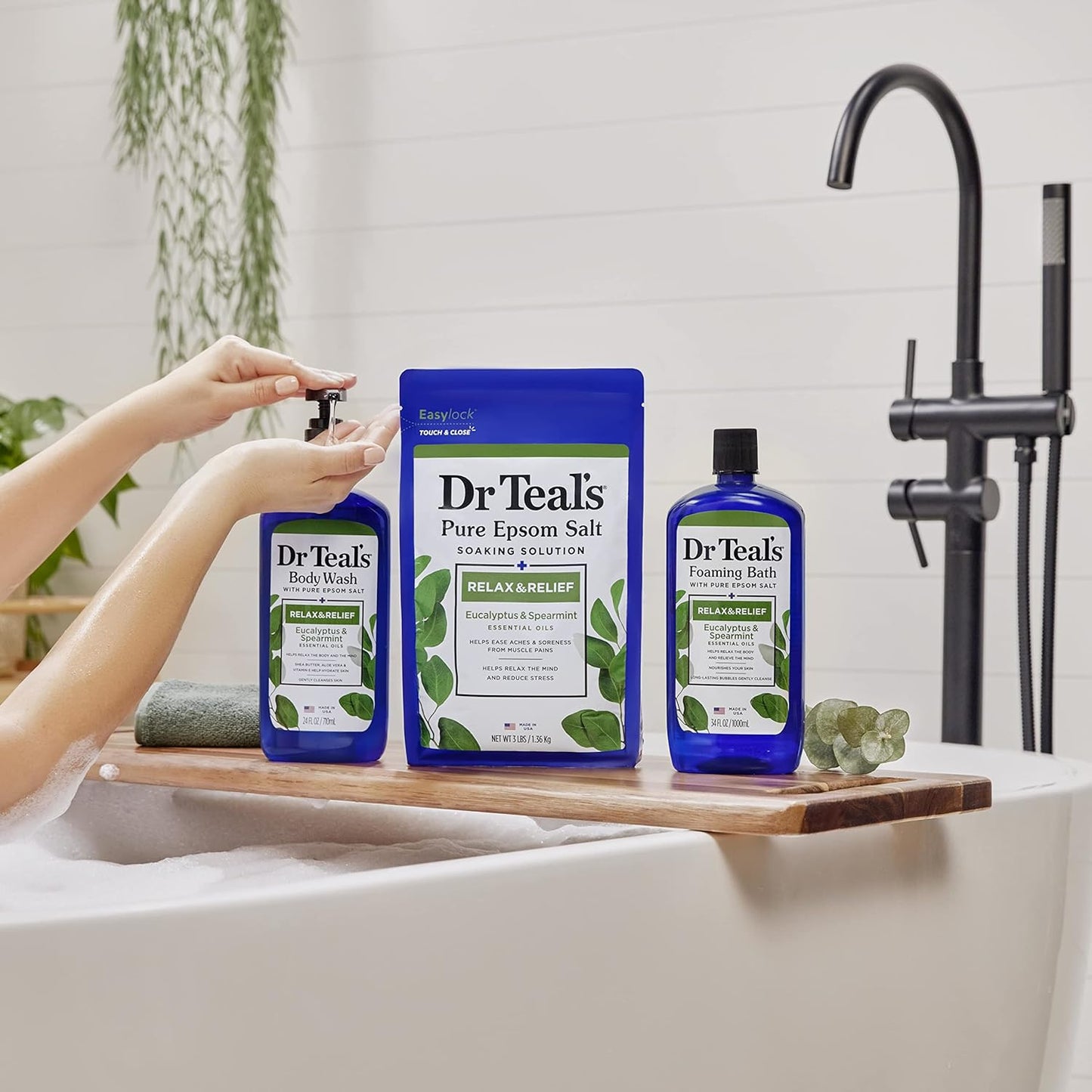 Dr Teals Foaming Bath With Pure Epsom Salt Eucalyptus and Spearmint