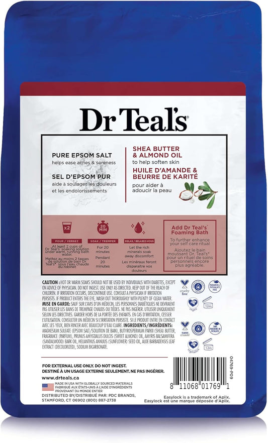 Dr Teals Epsom Salt Shea Butter and Almond Oil 3 lbs.