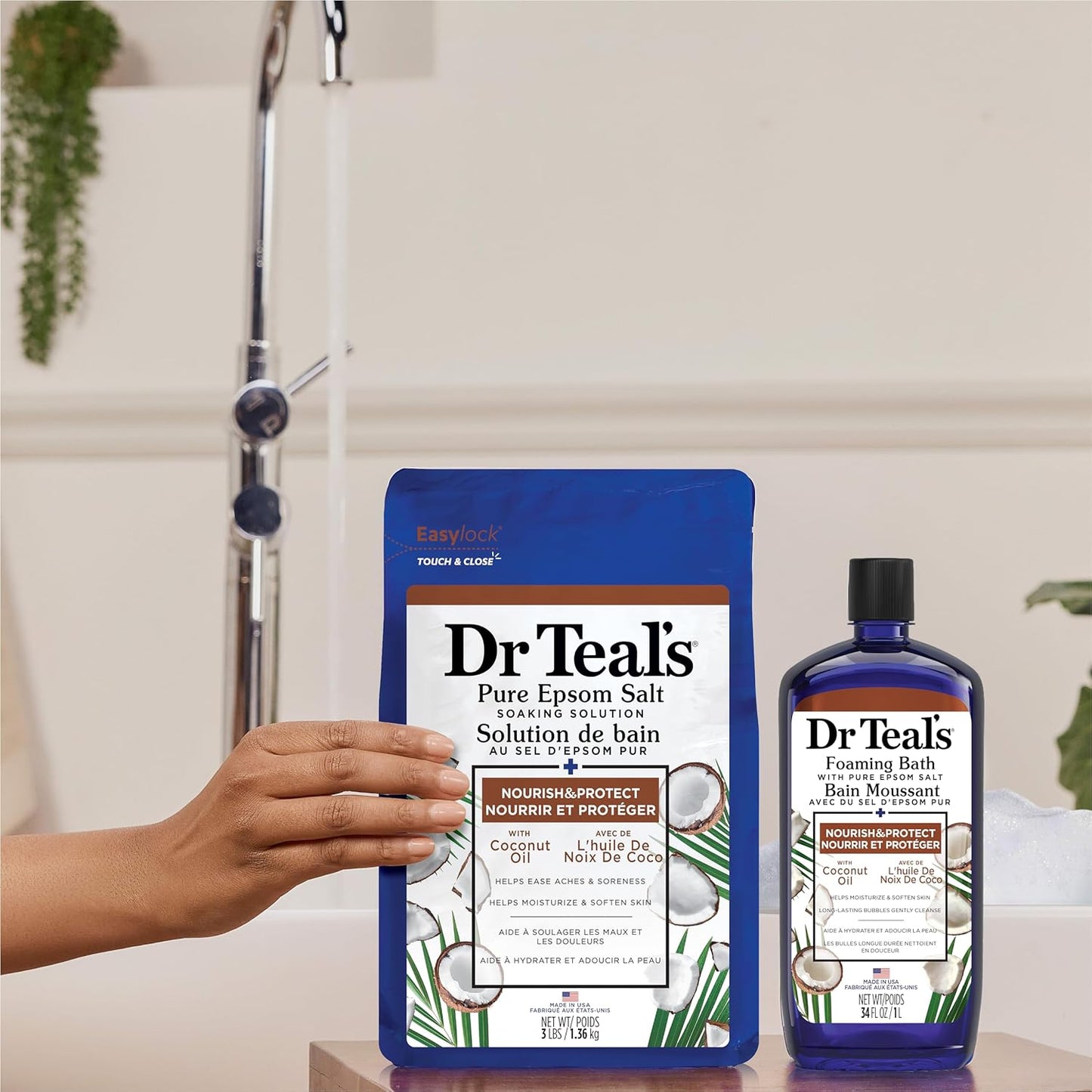 Dr Teals Foaming Bath With Pure Epsom Salt With Coconut Oil
