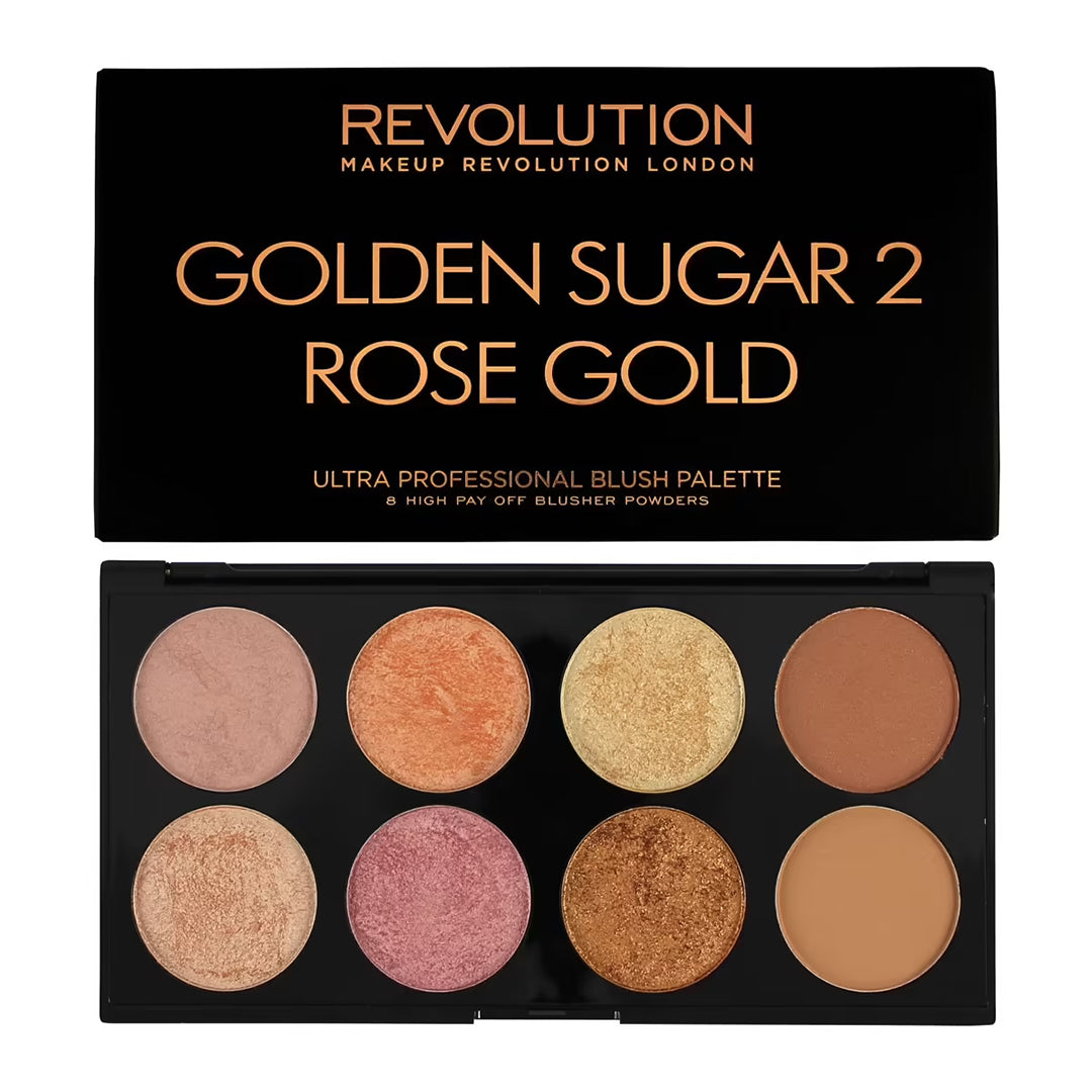 Revolution Ultra Blush Palette Golden Sugar 2 Rose Gold