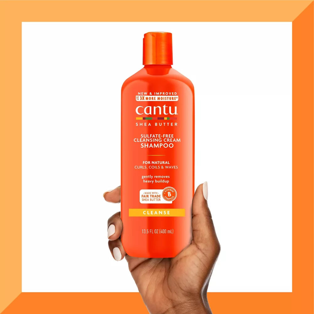 Cantu Shea Butter Cleansing Cream Shampoo For Natural Curls, Coils And Waves Cleanse 13.5oz