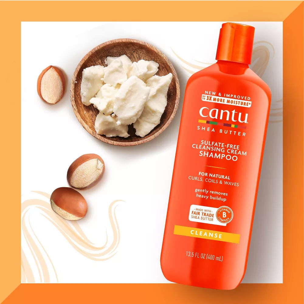 Cantu Shea Butter Cleansing Cream Shampoo For Natural Curls, Coils And Waves Cleanse 13.5oz