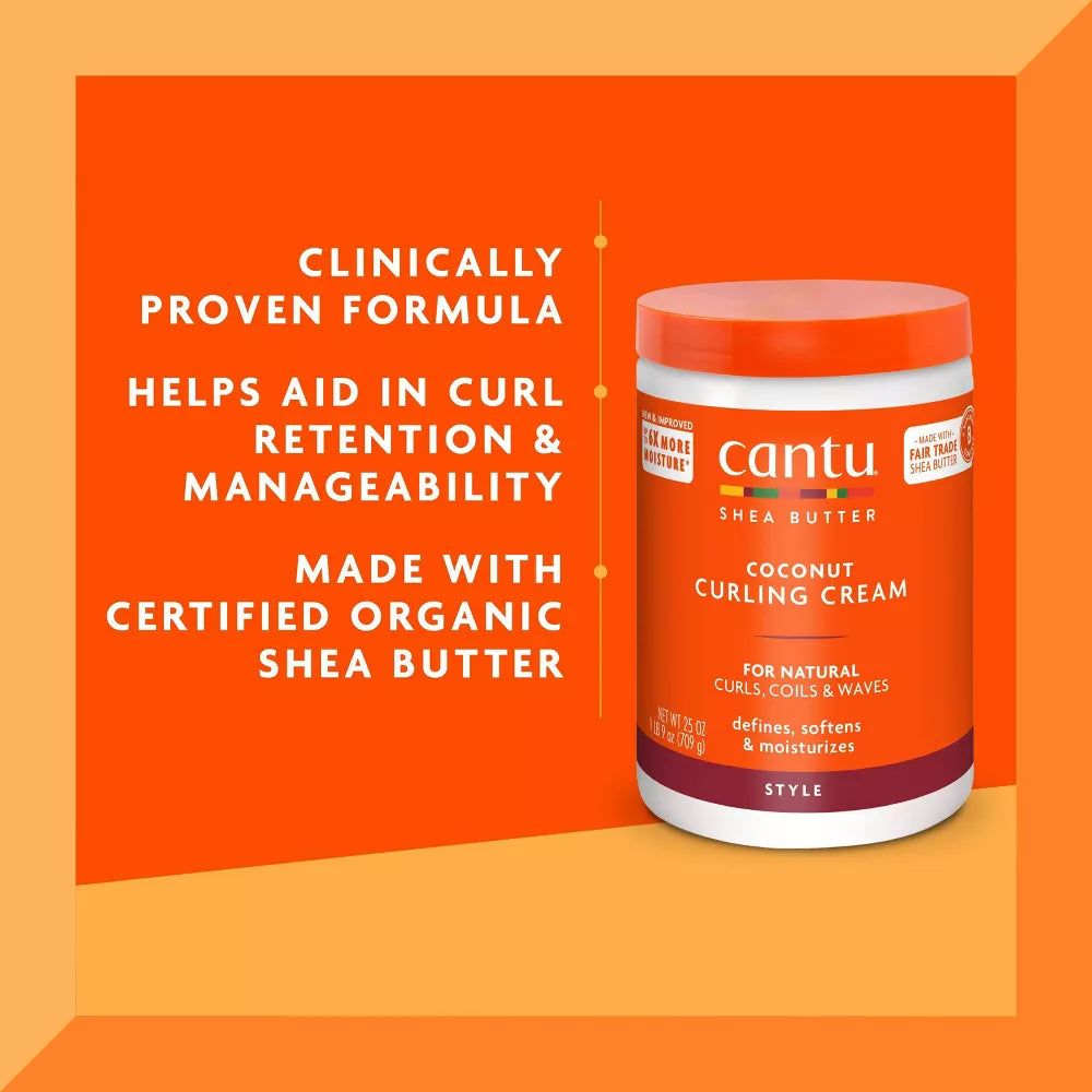 Cantu Shea Butter Coconut Curling Cream Salon Size 25oz