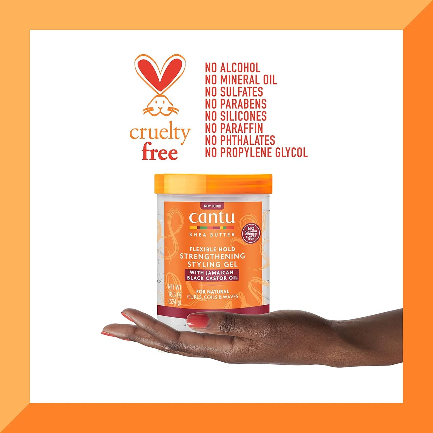 Cantu Shea Butter Maximum Hold Strengthening Styling Gel With Jamaican Black Castor Oil 18.5oz