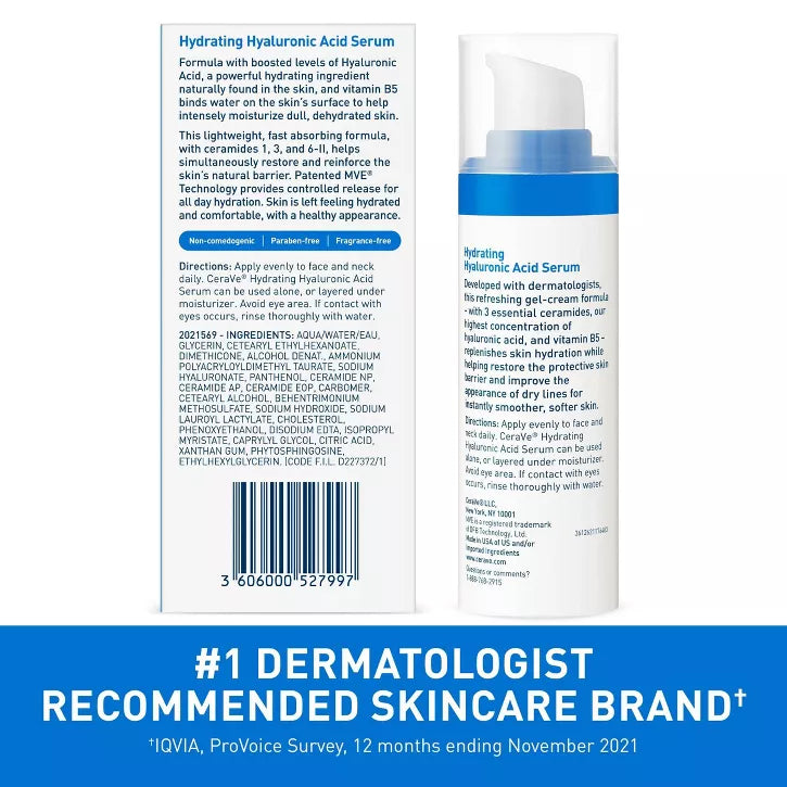CeraVe Hydrating Hyaluronic Acid Serum