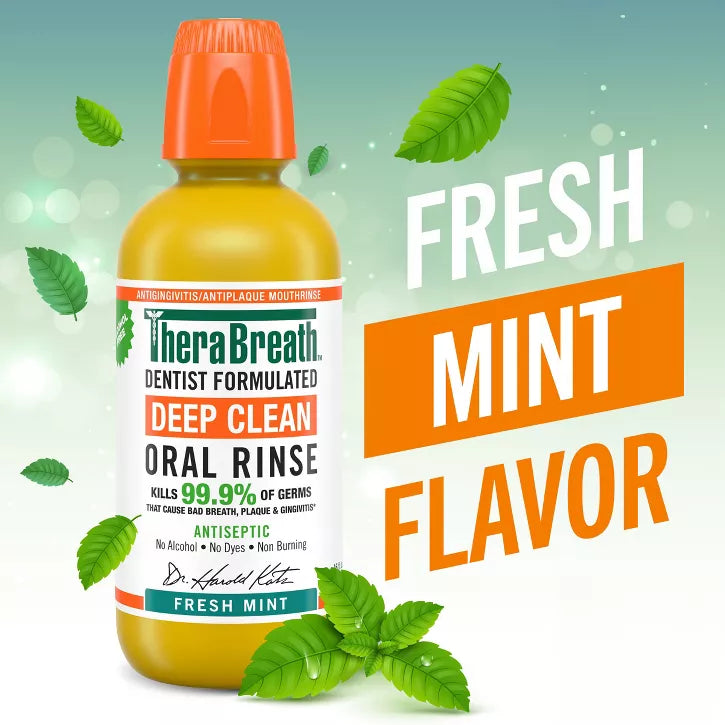 TheraBreath Deep Clean Mouthwash - Fresh Mint -