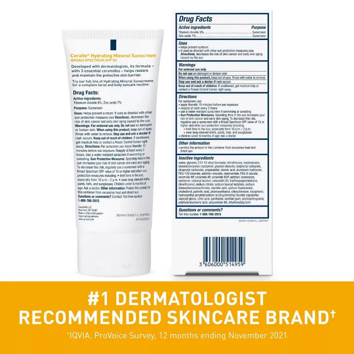 CeraVe Sunscreen Face Lotion SPF 50