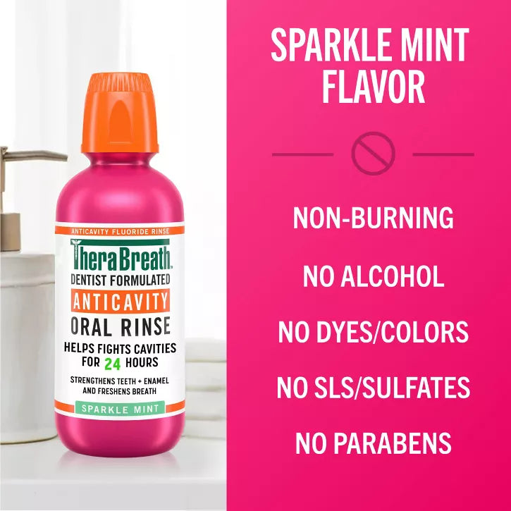 TheraBreath Anticavity Fluoride Mouthwash - Sparkle Mint