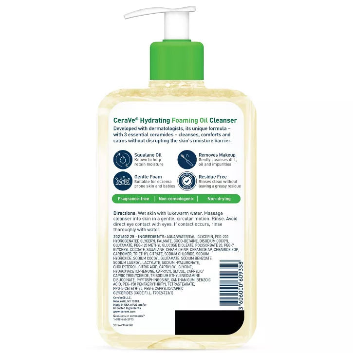 CeraVe Hydrating Foaming Oil Cleanser -