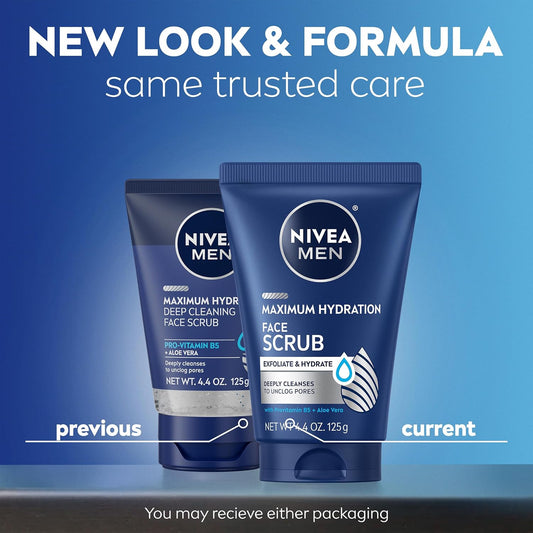 Nivea Men Maximum Hydration Face Scrub 4.4 oz (125 g) .