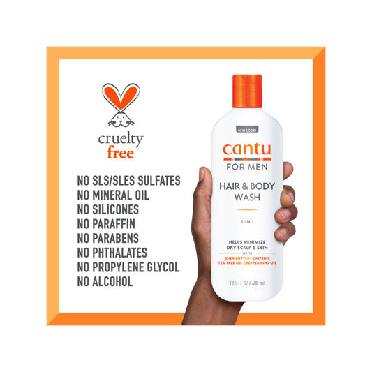 Cantu 2 In 1 Shampoo And Body Wash - 13.5 oz (400 ml) image 2