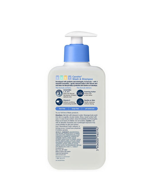 CeraVe Baby Wash & Shampoo 8 oz (237 ml) image 2