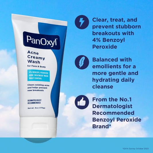 PanOxyl Acne Creamy Wash 4% 6 oz (170 g) image 2