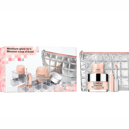 Clinique Moisture Glow-To 4 Pc Set Includes Moisture Surge 100H Hydrator Bag