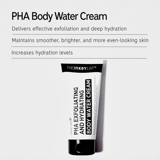 The INKEY List PHA Body Water Cream 2-in-1 Exfoliating and Hydrating
