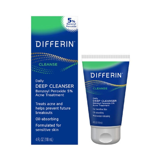 Differin Daily Acne Face Wash Cleanser with Benzoyl Peroxide