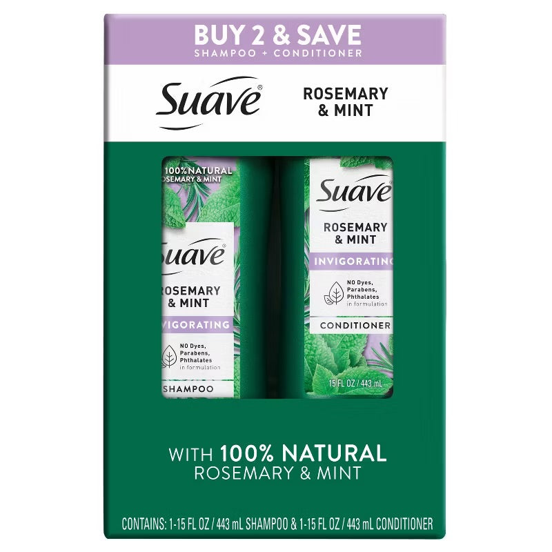 Suave Shampoo + Conditioner Set Rosemary & Mint