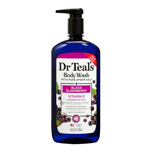 Dr Teals Body Wash With Pure Epsom Salt Black Elderberry With Vitamin D
