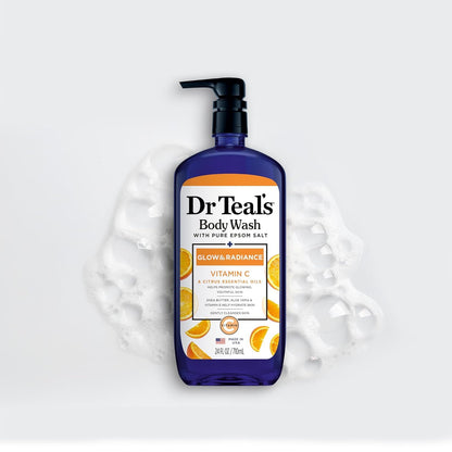 Dr Teals Body Wash With Pure Epsom Salt Glow and Radiance Vitamin C