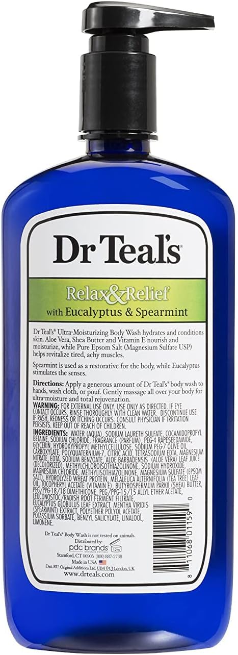 Dr Teals Body Wash With Pure Epsom Salt Relax and Relief With Eucalyptus and Spearmint