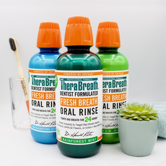 TheraBreath Fresh Breath Mouthwash Alcohol-Free - Rainforest Mint