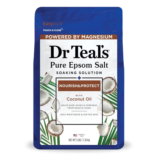 Dr Teals Epsom Salt Soaking Solution Nourishing and Protect With Coconut Oil 3 lbs.