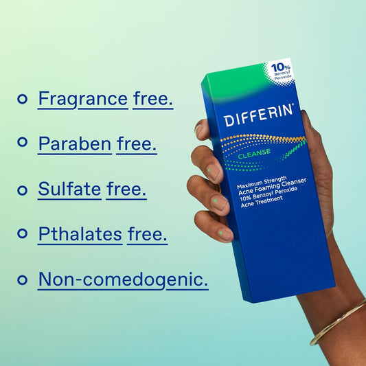 Differin Maximum Strength Acne Foaming Cleanser 10% Penzoyl Peroxide