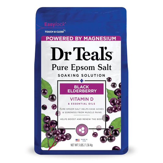 Dr Teals Epsom Salt Black Elderberry With Vitamin D 3 lbs.