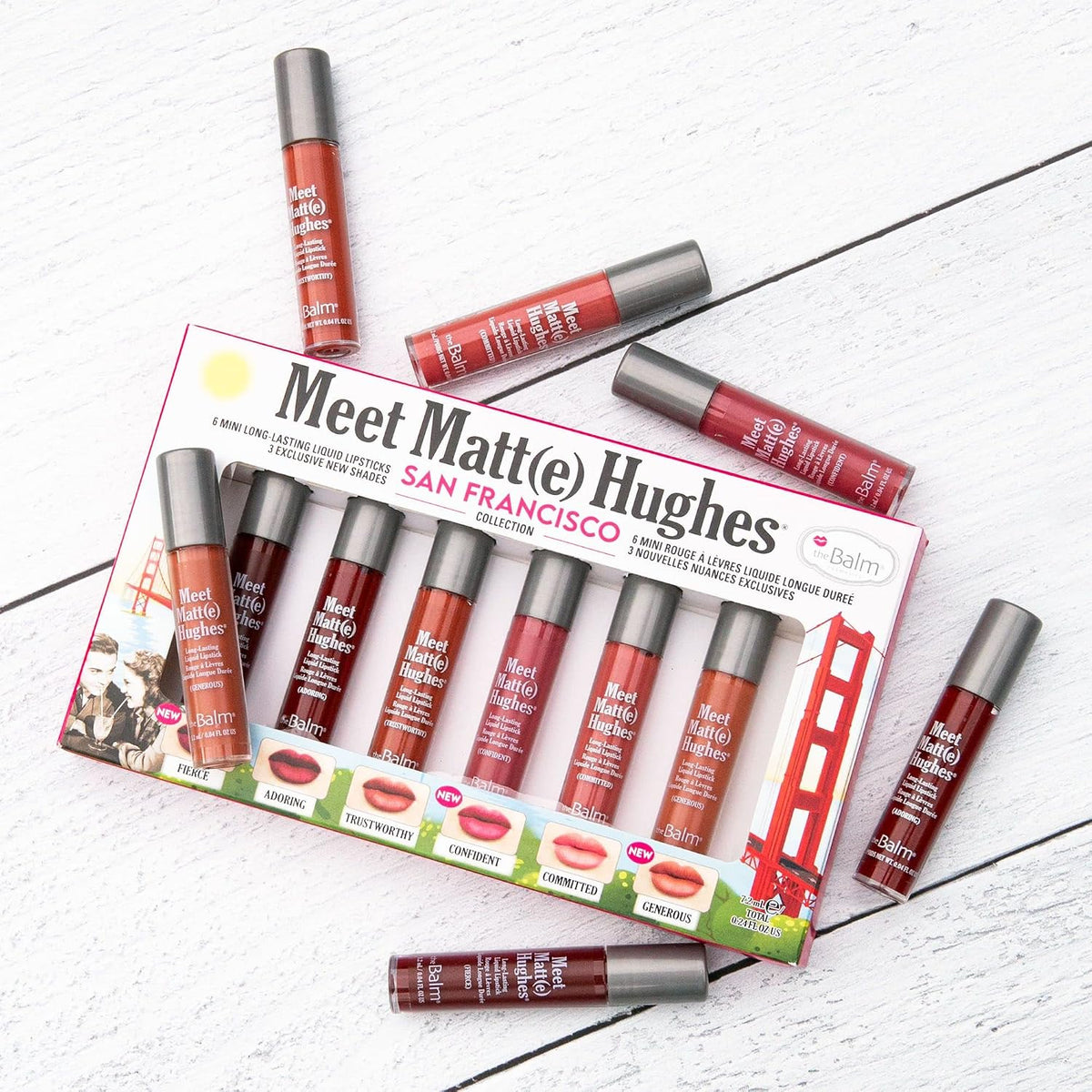 طقم أحمر شفاه سائل ذا بالم theBalm Meet Matte Hughes Mini Kit