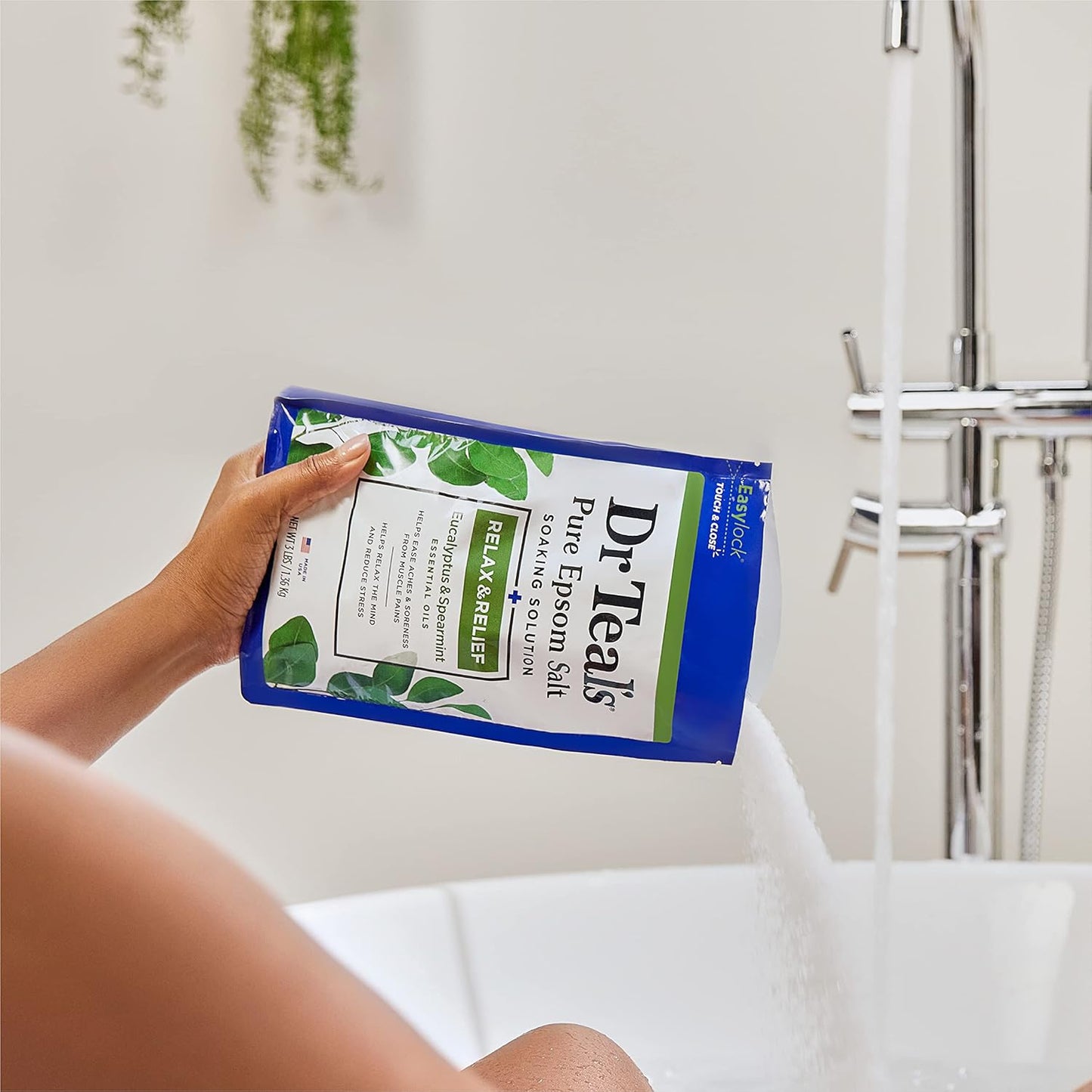 Dr Teals Epsom Salt Soaking Solution Relax and Relief With Eucalyptus and Spearmint 3 lbs.