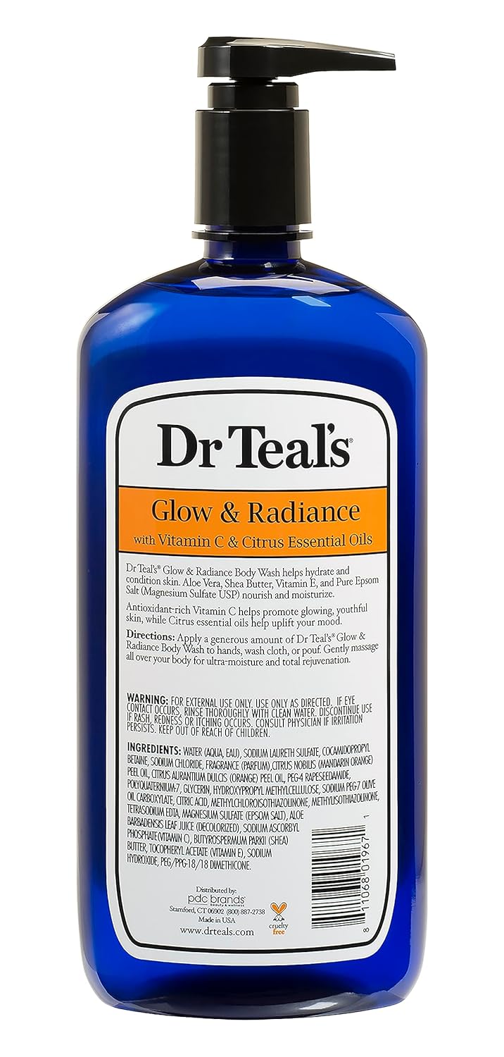 Dr Teals Body Wash With Pure Epsom Salt Glow and Radiance Vitamin C