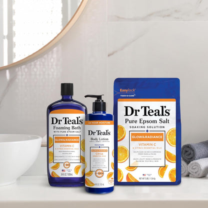 Dr Teals Epsom Salt Glow and Radiance With Vitamin C and Citrus Essential Oils 3 lbs.