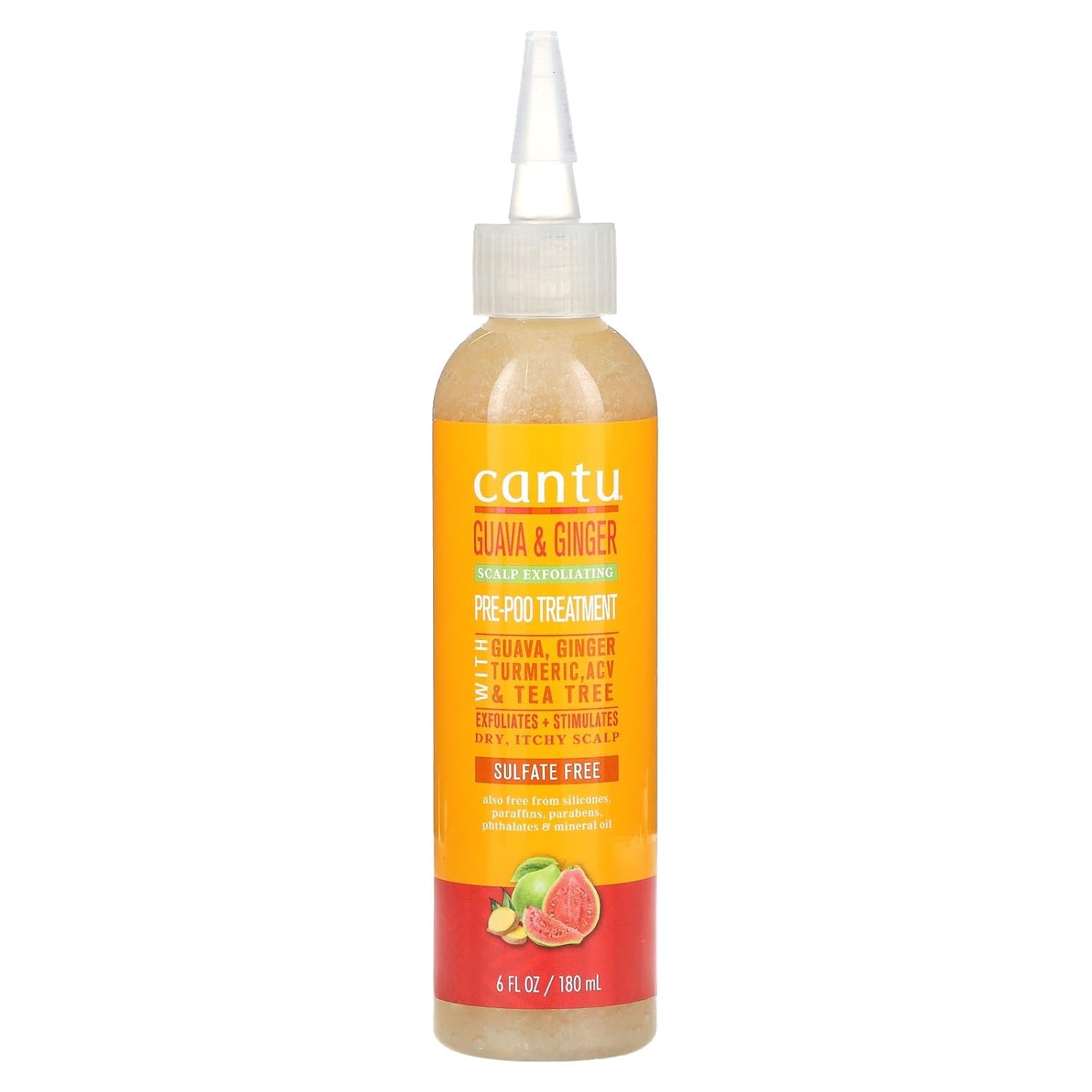 Cantu علاج تقشير فروة الرأس بالغوا والزنجبيل قبل الشامبو 6oz