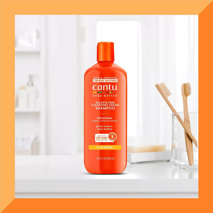 Cantu Shea Butter Cleansing Cream Shampoo For Natural Curls, Coils And Waves Cleanse 13.5oz