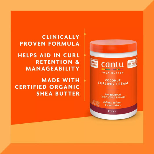 Cantu Shea Butter Coconut Curling Cream Salon Size 25oz