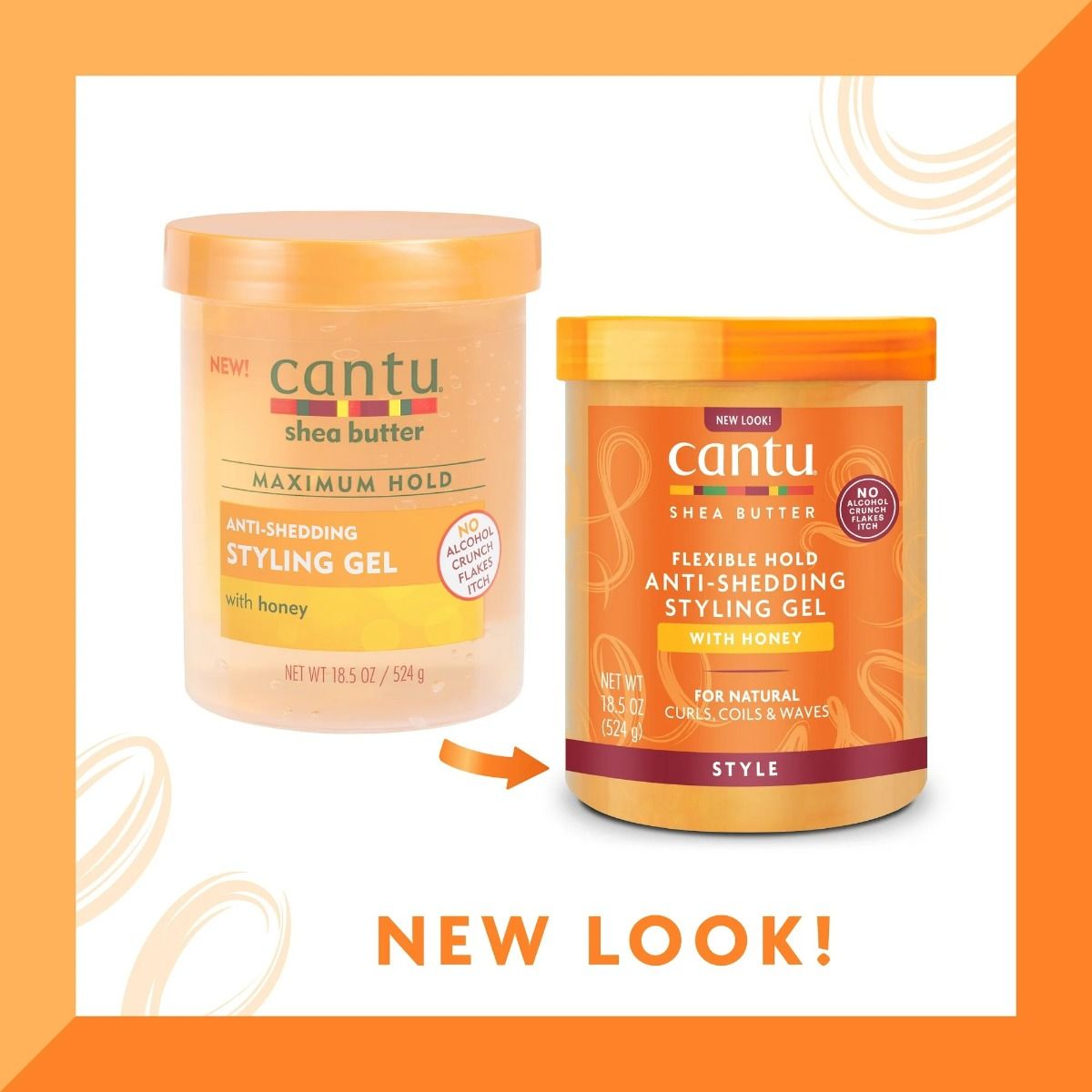 Cantu Shea Butter Flexible Hold Anti-Shedding Styling Gel With Honey 18.5oz