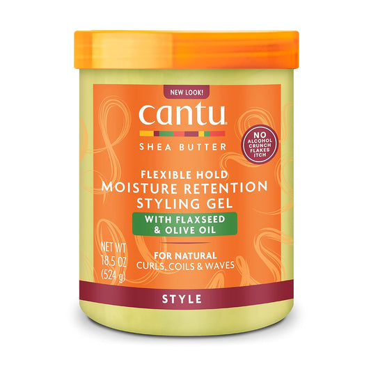 Cantu Shea Butter Flexible Hold Moisture Retention Styling Gel With Flaxseed And Olive Oil 18.5oz