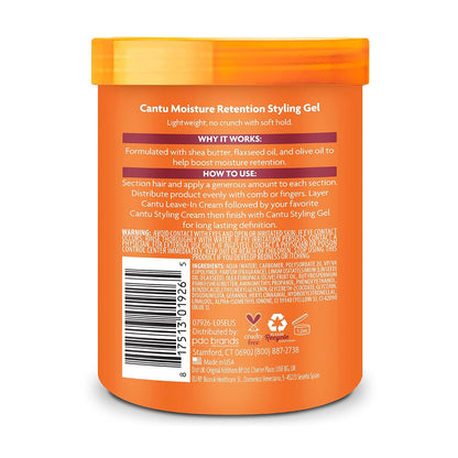 Cantu Shea Butter Flexible Hold Moisture Retention Styling Gel With Flaxseed And Olive Oil 18.5oz