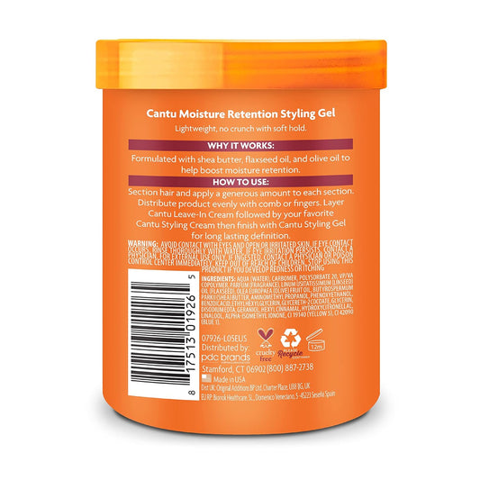 Cantu Shea Butter Flexible Hold Moisture Retention Styling Gel With Flaxseed And Olive Oil 18.5oz